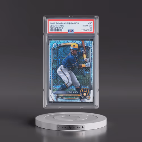 2025 Bowman Mega Box Chrome Prospects #50 Jesus Made (PSA 10 GEM MINT)