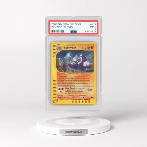 2003 Pokémon Skyridge #H24 Poliwrath - Holo (PSA 9 MINT)
