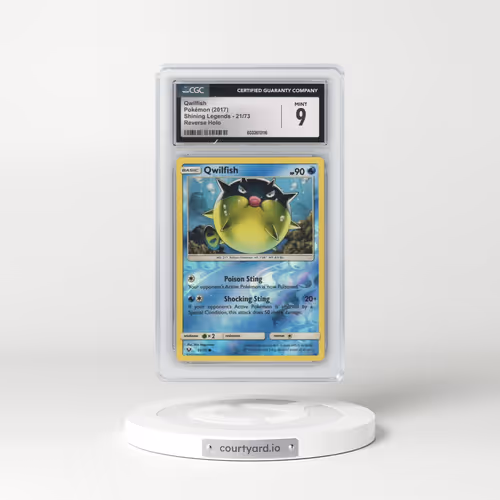 2017 Shining Legends #21/73 Qwilfish - Reverse Holo (CGC 9 MINT)