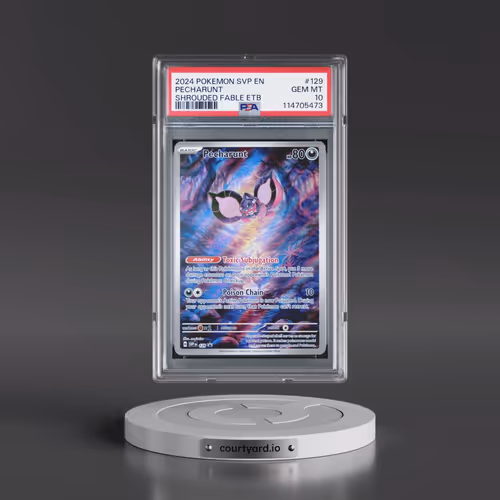 2024 Pokémon Svp EN-SV Black Star Promo #129 Pecharunt - Shrouded Fable Elite Trainer Box (PSA 10 GE