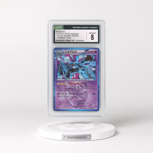 2012 Thunder Knuckle - BW8 (Blue) #027/051 Metagross - 1st Edition Holo (CGC 8 NM-MT)
