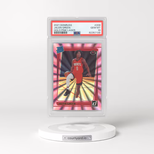 2021 Panini Donruss #209 Jalen Green - Holo Pink Laser (PSA 10 GEM MINT)