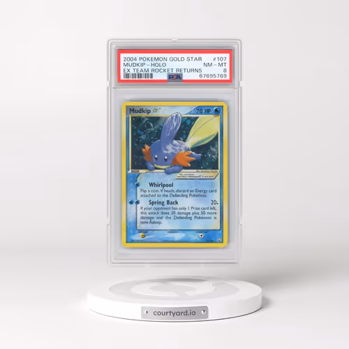 2004 Pokémon EX Team Rocket Returns #107 Mudkip - Holo Gold Star (PSA 8 NM-MT)