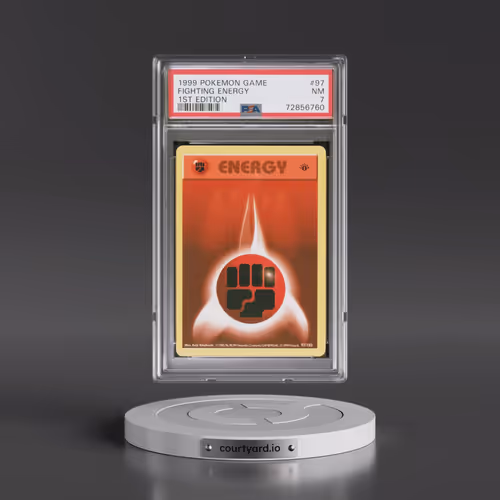 1999 Pokémon Game #97 Fighting Energy - 1st Edition (PSA 7 NM)