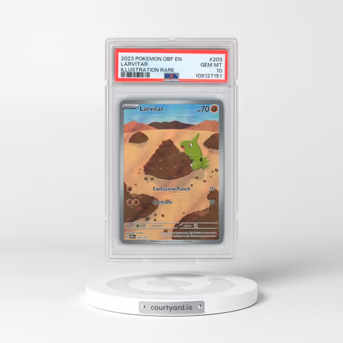 2023 Pokémon Obf EN-Obsidian Flames #203 Larvitar - Illustration Rare (PSA 10 GEM MINT)