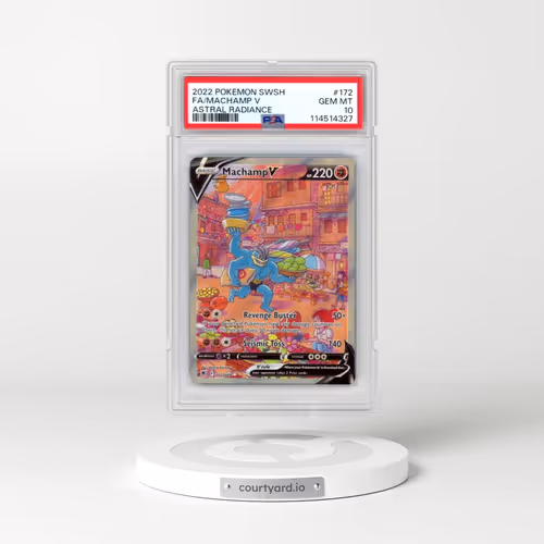 2022 Pokémon Sword & Shield Astral Radiance #172 Machamp V - Holo Full Art (PSA 10 GEM MINT)