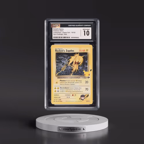 2021 Celebrations - Classic Collection #15/132 Rocket's Zapdos - Gym Challenge Holo (CGC 10 GEM MINT