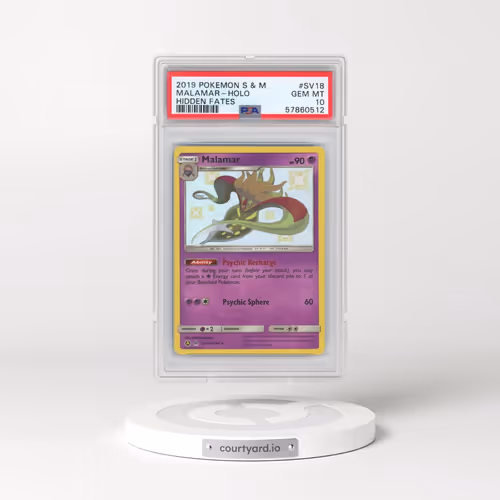 2019 Pokémon Sun & Moon Hidden Fates #SV18 Malamar - Holo (PSA 10 GEM MINT)