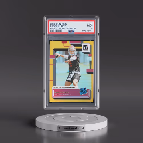 2022 Panini Donruss #374 Brock Purdy - Press Proof Premium (PSA 9 MINT)