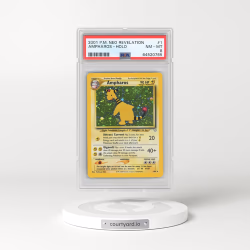 2001 Pokémon Neo Revelation #1 Ampharos - Holo (PSA 8 NM-MT)