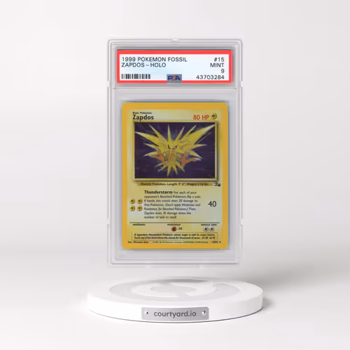 1999 Pokémon Fossil #15 Zapdos - Holo (PSA 9 MINT)