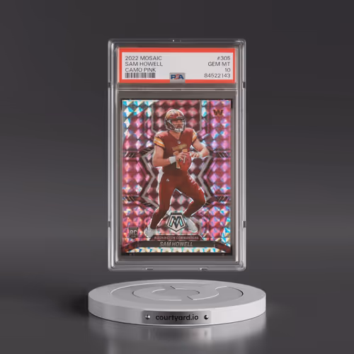 2022 Panini Mosaic #305 Sam Howell - Camo Pink (PSA 10 GEM MINT)