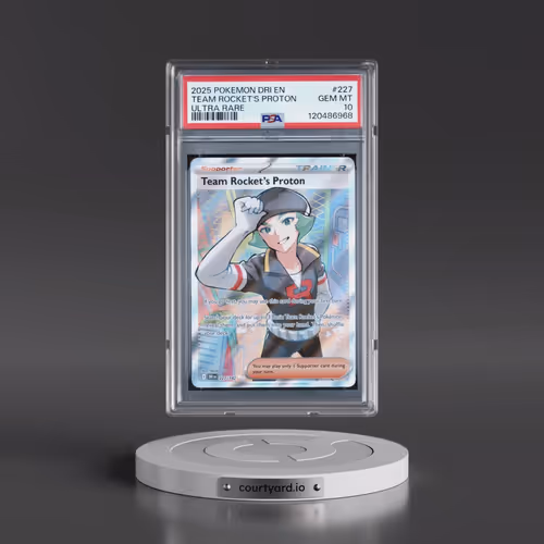2025 Pokémon Dri EN-Destined Rivals #227 Team Rocket's Proton - Ultra Rare (PSA 10 GEM MINT)