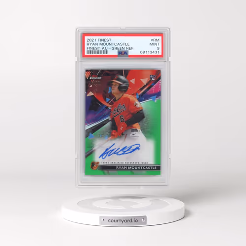2021 Topps Finest Finest Autographs #RM Ryan Mountcastle - Green Refractor (PSA 9 MINT)