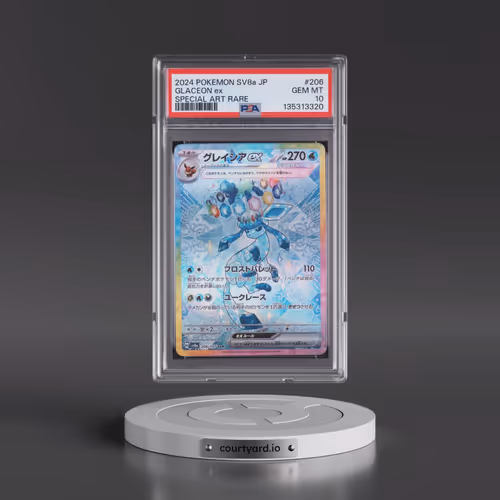 2024 Pokémon Sv8a-Terastal Fest EX #206 Glaceon EX - Holo Special Art Rare (PSA 10 GEM MINT)