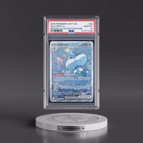 2025 Pokémon Wht EN-White Flare #168 Jellicent EX - Holo Special Illustration Rare (PSA 10 GEM MINT)