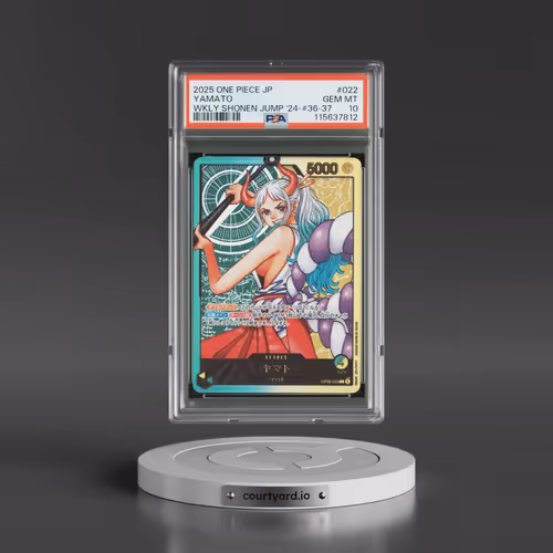 2025 One Piece Japanese Promos #022 Yamato - Weekly Shonen Jump 2024-Issue 36-37 (PSA 10 GEM MINT)