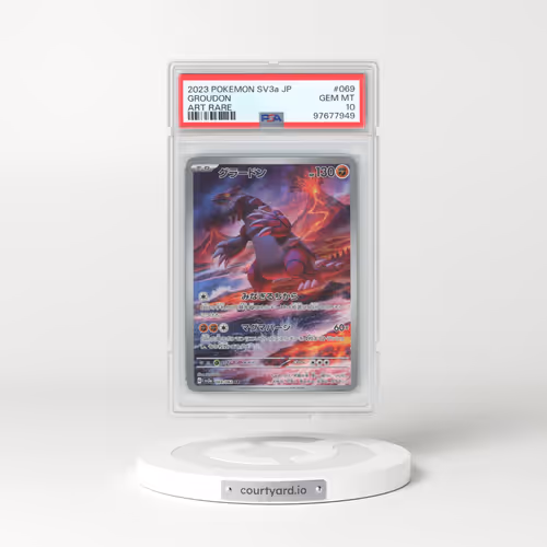 2023 Pokémon Sv3a-Raging Surf #069 Groudon - Art Rare (PSA 10 GEM MINT)