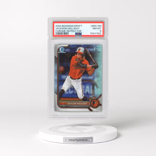 2022 Bowman Draft #BDC168 Jackson Holliday - Chrome-Refractor (PSA 8 NM-MT)