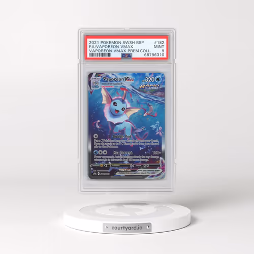 2021 Pokémon Swsh Black Star Promo #182 Vaporeon Vmax - Full Art Vaporeon Vmax Premium Collection (P