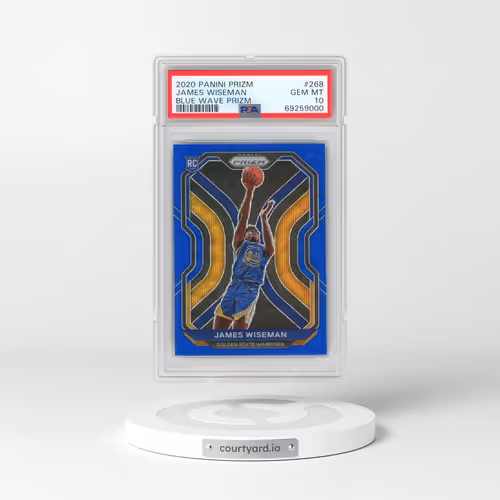 2020 Panini Prizm #268 James Wiseman - Blue Wave Prizm (PSA 10 GEM MINT)