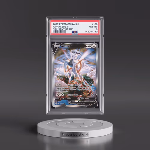 2022 Pokémon Sword & Shield Brilliant Stars #166 Arceus V - Holo Full Art (PSA 8 NM-MT)