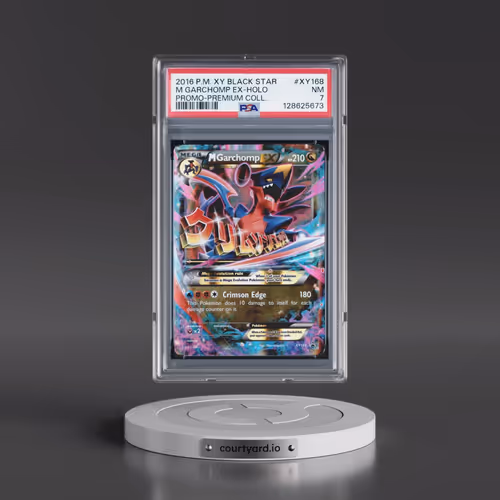 2016 Pokémon XY Black Star Promo #XY168 M Garchomp EX - Holo Holo Premium Collection (PSA 7 NM)
