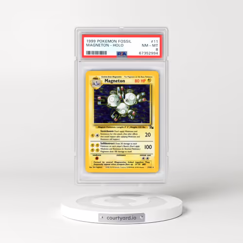 1999 Pokémon Fossil #11 Magneton - Holo (PSA 8 NM-MT)