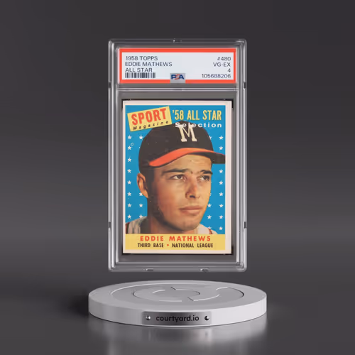1958 Topps #480 Eddie Mathews - All Star (PSA 4 VG-EX)