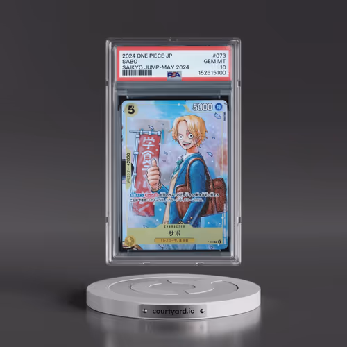 2024 One Piece Japanese Promos #073 Sabo - Saikyo Jump-May 2024 (PSA 10 GEM MINT)