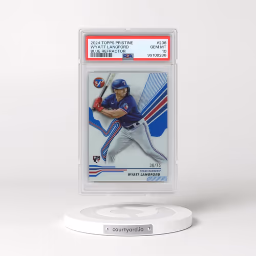 2024 Topps Pristine #236 Wyatt Langford - Blue Refractor (PSA 10 GEM MINT)