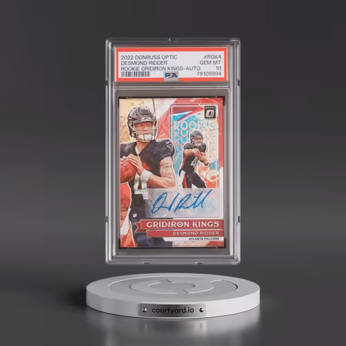2022 Panini Donruss Optic Rookie Gridiron Kings #RGK4 Desmond Ridder - Autograph (PSA 10 GEM MINT)