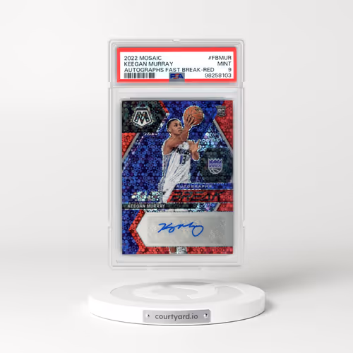 2022 Panini Mosaic Autographs Fast Break #FBMUR Keegan Murray - Red (PSA 9 MINT)
