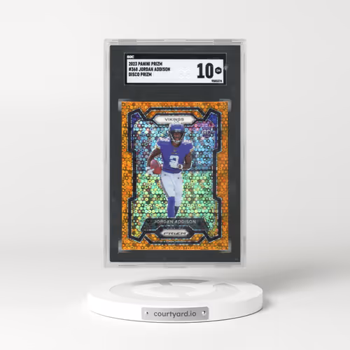 2023 Panini Prizm #368 Jordan Addison - Disco Prizm (SGC 10 GEM MINT)