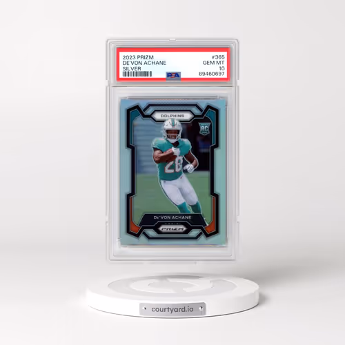 2023 Panini Prizm #365 DE'Von Achane - Silver Prizm (PSA 10 GEM MINT)