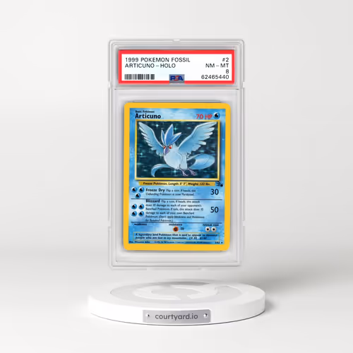 1999 Pokémon Fossil #2 Articuno - Holo (PSA 8 NM-MT)