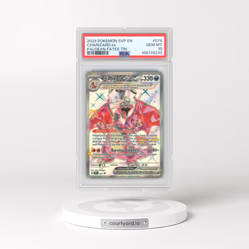 2024 Pokémon Svp EN-SV Black Star Promo #074 Charizard EX - Holo Paldean Fates Tin (PSA 10 GEM MINT)