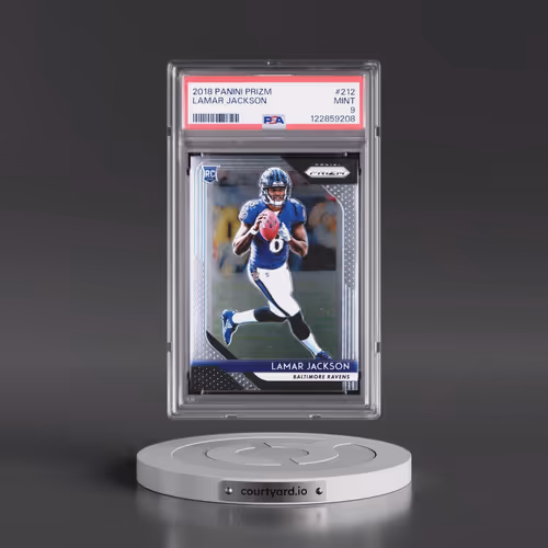 2018 Panini Prizm #212 Lamar Jackson (PSA 9 MINT)