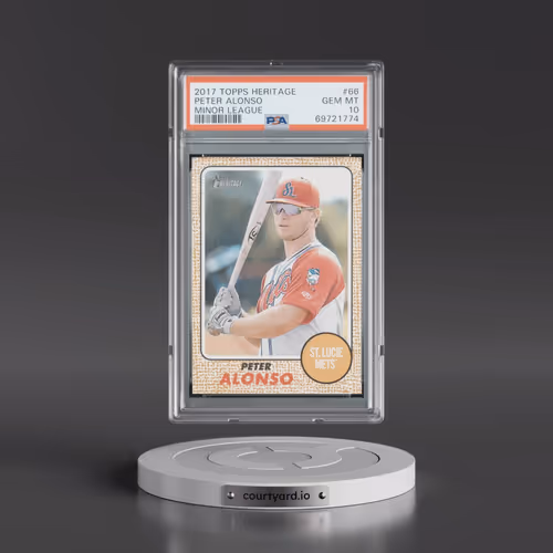 2017 Topps Heritage Minor League #66 Peter Alonso (PSA 10 GEM MINT)