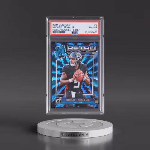 2024 Panini Donruss Rated Rookies Retro #7 Michael Penix Jr. (PSA 8 NM-MT)