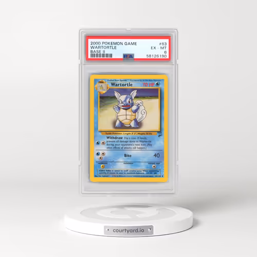 2000 Pokémon Game Base II #63 Wartortle (PSA 6 EX-MT)