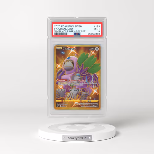 2020 Pokémon Sword & Shield Vivid Voltage #199 Oranguru - Full Art Secret (PSA 9 MINT)