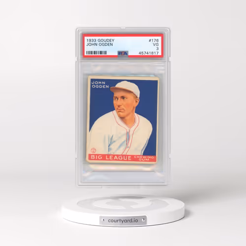 1933 Goudey #176 John Ogden (PSA 3 VG)
