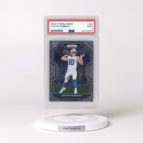 2020 Panini Prizm #325 Justin Herbert (PSA 9 MINT)