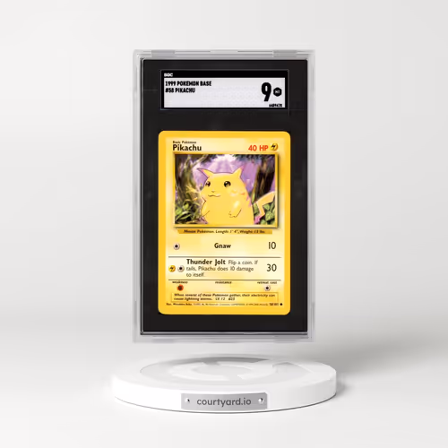 1999 Pokémon Base #58 Pikachu - Yellow Cheeks (SGC 9 MINT)