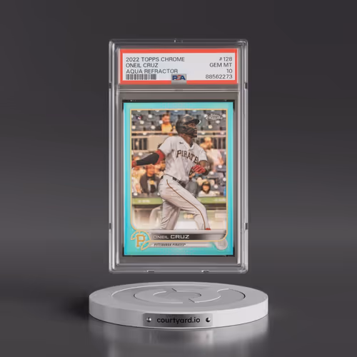 2022 Topps Chrome #128 Oneil Cruz - Aqua Refractor (PSA 10 GEM MINT)
