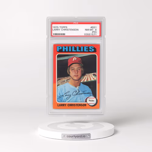 1975 Topps #551 Larry Christenson (PSA 8 NM-MT)