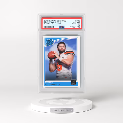 2018 Panini Donruss #303 Baker Mayfield (PSA 10 GEM MINT)