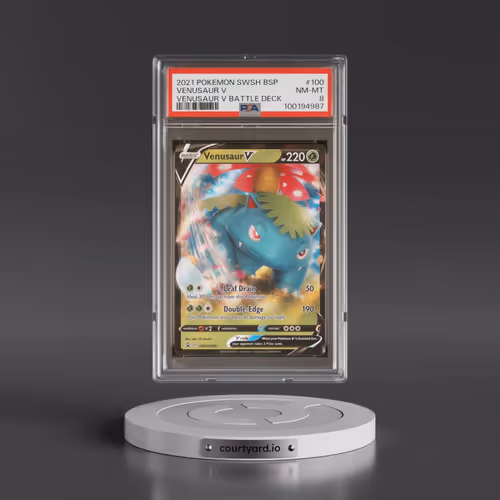 2021 Pokémon Swsh Black Star Promo #100 Venusaur V - Holo Venusaur V Battle Deck (PSA 8 NM-MT)