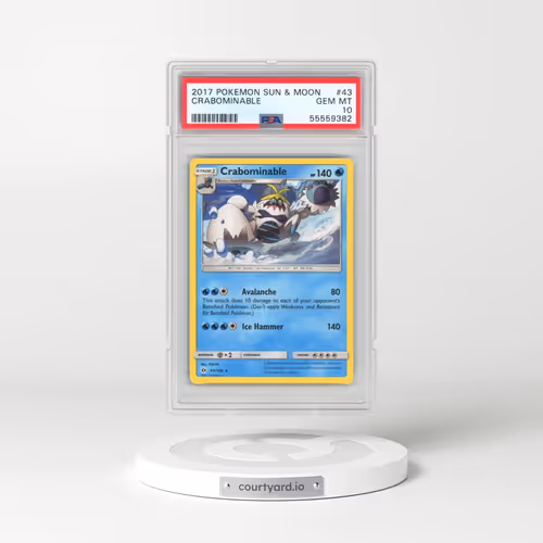 2017 Pokémon Sun & Moon #43 Crabominable (PSA 10 GEM MINT)